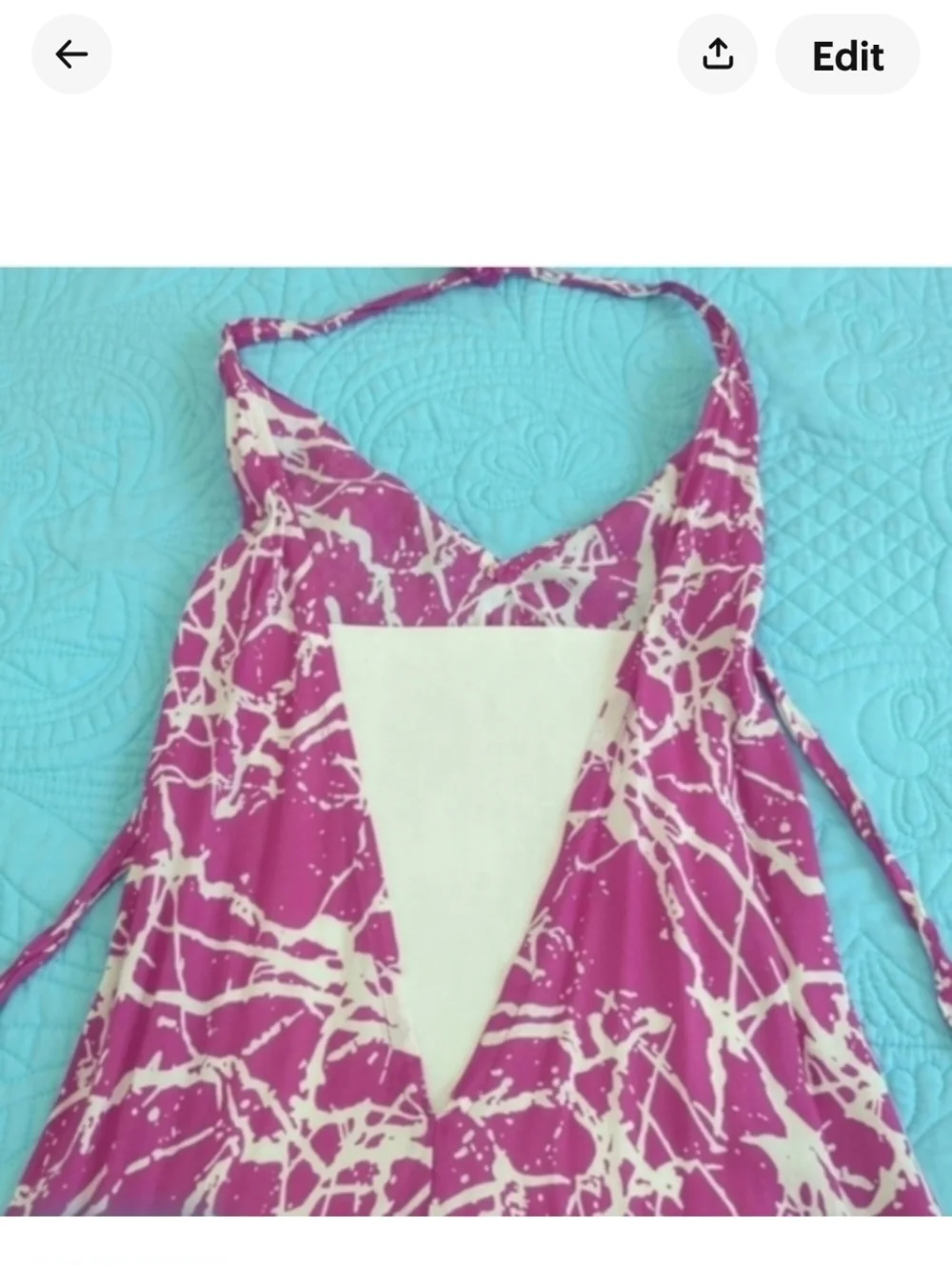 Pink Maxi Dress Backless Halter Beachwear Lounge wear - Picture 5 of 7